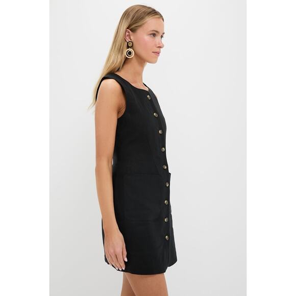 POSSE Black Emma Button Down Mini Dress Size S NWT Retail $349 - Picture 4 of 7